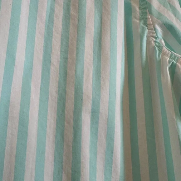 AYR Womens The Deep End Mint Green Striped Button Up Shirt Top - Picture 11 of 16